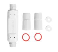 FAUOSWUK Repeater Outdoor POE, ABS POE Extender Estende la Gamma di Trasmissione POE All'estensione di 500 M con Alloggiamento ABS IEEE802.3AF PORTA POE per Configurazione della Rete a
