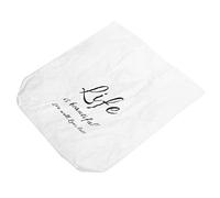 FAUOSWUK Sacchetti per il Pranzo in Carta Riutilizzabili Supporto Isolato per Protezione Ambientale per Spiaggia da Lavoro 31 X 11 X 20 Cm (Bianca)