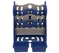 FAUOSWUK Scaffale per Libri per Bambini Organizzatore Multiuso Dal Design Divertente per la Cameretta dei Bambini 31,5x14,2x25,6 Pollici PE Leggero (Blu)