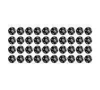 FAUOSWUK Set di Dadi a 12 Facce, Dadi Poliedrici in Plastica da 40 Pezzi con Numeri Grandi e Facili da Leggere, per Giochi da Tavolo, Pub, Club, Feste in Famiglia, Educazione e (Nera)