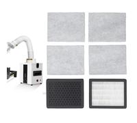 FAUOSWUK Set di Filtri di Sostituzione Dell'estrattore Fumato di Saldatura Che Include 4 Pezzi Pre -Filtro e Filtro a Carbone 1 PC, di Filtrazione a 3 Stadi per le Macchine per
