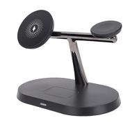 FAUOSWUK Stand di Caricabatterie Wireless Magnetico, 3 su 1 Stazione di Ricarica Wireless Portatile con Supporto di Ricarica Rapida Wireless Multi Device Support