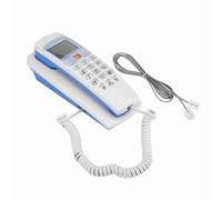 FAUOSWUK Telefono con Filo, Telefono Fisso DTMF Caller con 30 Numeri di Archiviazione e Controllo del Volume, per L'uso Domestico e 'ufficio (Nero)