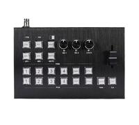 FAUOSWUK Video Switcher, SDI HD Multimedia Live Streaming Switcher con Input SDI a 1 Via 3 Input HD 2 Output HD, per il Programma Televisivo Trasmesso Intervista Alla Produzione Streaming (Plug)