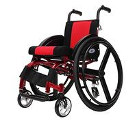 Fauteuil roulant Sport léger de 24 pouces pour adultes - Aide à la mobilité manuelle, Portable et autopropulsée, avec Grandes roues et frein d'accoudoir - Facile à manœuvrer et à t
