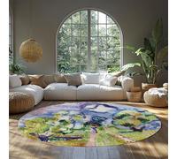 Fauvista Arte Astratta Tappeto Rotondo Promenade Des Oliviers Famosa Pittura Stampe Grande Tappeto Antiscivolo per Sala Da Pranzo Camera Da Letto Home Office 120x120cm