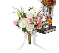 Faux Bride Bouquets - Realistic Flower Arrangements for Weddings, Home Decor, Fall Reception, Ceremony, Church, Photoshoots, Valentine’s Day, Holiday Parties, and Decorative Floral Centerpieces
