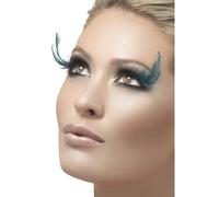 Faux Ciglia Nere E Verdi In Piuma Per Donne Costume Elegante