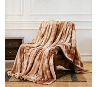 Faux Fur Twin Blanket for Couch, Cozy Soft Thick Warm Bubble Throw Blanket, Luxury Breathable Washable Plush Blankets, for Sofa Bedroom Living Room Gift Christmas Decorations