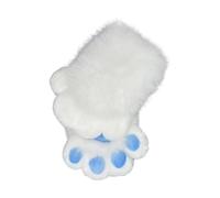 Faux Furs Plush Cats Paws Gloves with Claws Animal Foxes Paws Mittens Fursuit Paw Therians Gear Halloween Costume Therians Gear