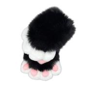 Faux Furs Plush Cats Paws Gloves with Claws Animal Foxes Paws Mittens Fursuit Paw Therians Gear Halloween Costume Therians Gear