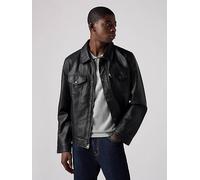Faux Leather Trucker Jacket Nero / Black levi > clothing > men > truckers > sherpas