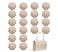 Faux Pearl Decorative Buttons - 20pcs Multifunction Sewing Embellishments | Resin Flower Snowflake Heart Ornaments For Clothes Hats Cuffs Party Wedding DIY Accessories