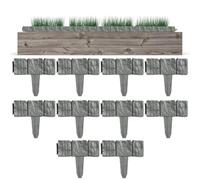 Faux Stone Edging Border,No Dig Flexible Imitation Time-Saving Setup Landscape Borders,Artificial Edging | For Outdoor Lawn Yard Landscape Grass Trees Porch Courtyard Gardens