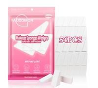 Fauxomor 54 Pz di Spugnette Trucco Beauty Senza Lattice per il Makeup, Blender Triangolare Spugnetta, Cuneo di Spugna per Trucco per Fondotinta Liquido, Polvere, Crema, Unghie e Viaggio