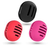 Fauxomor Custodia Spugna per Trucco Doppia Faccia Traspirante per Viaggio,Porta Spugna in Silicone per Beauty Blender per Tutte le Spugne,Riutilizzabile Facile da Trasportare,Nero+Rosso+Rosso Rosa