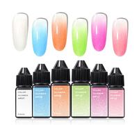 FAVAI Smalto per unghie per aerografo, Baby Boomer Vernis à ongles en gel, French Manucure, Pearl Collection 6 x 15 ml
