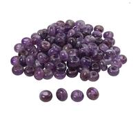 Favamulet - Perline a forma di rondelle con foro grande, 25 pezzi, per braccialetti e creazione di gioielli 7x14mm Purple Amethyst