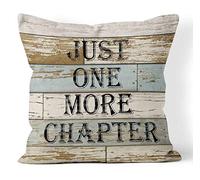 FAVDEC Federa decorativa per cuscino a forma di libro, 45,7 x 45,7 cm, solo federa