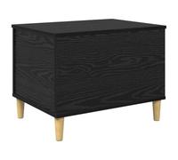 Favemtsl Comodino nero effetto rovere, 60 x 44,5 x 45 cm, in legno | Tavolino compatto per camera da letto con mensola, offre una capacità di carico di 75 kg e spazio per lampada e sveglia.