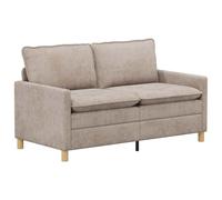 Favemtsl Divano a 2 posti, beige, 156 x 81 x 87,5 cm, imbottito | Comodo mobile imbottito con rivestimento sfoderabile e braccioli flessibili per il vostro soggiorno o camera degli ospiti.
