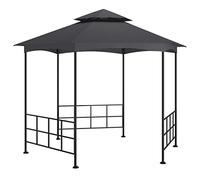 Favemtsl Gazebo da giardino con pareti laterali, 3,1 x 2,7 m, antracite | Robusto gazebo per giardino e terrazza con tetto di protezione solare e pareti laterali rimovibili per ore private.