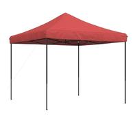 Favemtsl Gazebo pieghevole 3 x 3 m, tenda pop-up per feste, rosso bordeaux, 292 x 292 cm