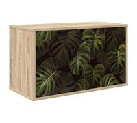 Favemtsl Mobile TV da parete, 69 x 33 x 40 cm, in rovere Sonoma | Mobile basso sospeso per camera da letto e soggiorno, 2 ante per ricevitore e decorazione, portata fino a 30 kg.