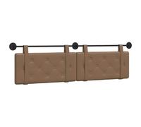 Favemtsl Set di 2 testiere da parete, in ecopelle, cappuccino, 190 x 55 cm | Elegante testiera da appendere alla parete con bottoni imbottiti per la tua camera da letto e camera degli ospiti.