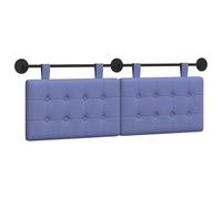 Favemtsl Set di 2 testiere sospese, montaggio a parete, blu jeans, 130 x 55 | Le mensole imbottite da parete per la camera da letto garantiscono un comfort elegante durante la lettura e il relax sulla