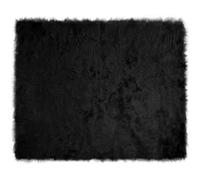 Favemtsl Tappeto in pelliccia sintetica, nero, 200 x 280 cm, soffice | Morbido tappeto a pelo lungo per camera da letto e soggiorno. Crea un'atmosfera calda e offre un morbido comfort per