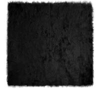 Favemtsl Tappeto in pelliccia sintetica nero, 240 x 240 cm, a pelo lungo | Il morbido tappeto quadrato crea un'atmosfera calda ed elegante per rilassarsi in soggiorno e camera da letto.