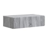 Favemtsl Tavolino da parete grigio Sonoma 59 x 34,5 x 17 cm | Comodino sospeso per camera da letto con cassetto in legno, portata 60 kg e superficie facile da pulire.