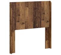Favemtsl Testiera in legno anticato, 97 x 100 cm, in legno, verticale | Classico motivo a doghe per la camera da letto, struttura stabile dei piedi, facile da pulire e montaggio universale.