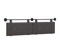 Favemtsl Testiera sospesa, set da 2 pezzi, colore nero, montaggio a parete | Cuscini da parete imbottiti in ecopelle PU anticata in set da 2 pezzi per una camera da letto moderna e camera degli ospiti.