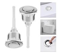 Favengo 2 Pezzi Pulsante per Serbatoio dell'Acqua da 38 mm Pulsante di Scarico WC Bottoni di Ricambio per WC Singolo Risciacquo Pulsante della Cassetta del WC Rotondo per Serbatoi WC Standard
