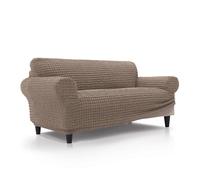 FAVERTI® Copridivano 3 posti super elastico da 180 a 230 cm | modello BUFALI | lino | copridivano ideale per qualsiasi forma di divano | pellicola di qualità in tessuto jacquard 3D al tatto cotone