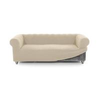 FAVERTI Copridivano Chester 3 posti da 180 a 230 cm | Modello NOVELE | Beige | Copridivano Chester di qualità in tessuto jacquard tatto cotone