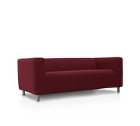 FAVERTI Copridivano compatibile con divano KLIPPAN 2 posti di Ikea | Modello NOVELE | Bordeaux | Protezione di qualità in tessuto jacquard al tatto di cotone