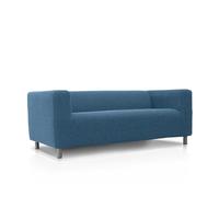 FAVERTI Copridivano compatibile con divano KLIPPAN 2 posti di Ikea | Modello NOVELE | Celeste | Protezione di qualità in tessuto jacquard in cotone