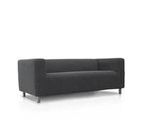 FAVERTI Copridivano compatibile con divano KLIPPAN 2 posti di Ikea | Modello NOVELE | Grigio scuro | Protezione di qualità in tessuto jacquard al tatto di cotone