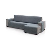 FAVERTI® Copridivano con chaise longue, bracciolo destro 240 (vista frontale) | modello PEGO | grigio scuro | ciniglia extra morbida, protezione per chaise di qualità realizzata in Spagna con