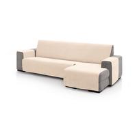 FAVERTI® Copridivano con chaise longue, bracciolo destro 240 (vista frontale) | modello PEGO | naturale | ciniglia extra morbida, protezione per chaise longue di qualità realizzata in Spagna con