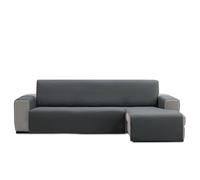 FAVERTI® Copridivano con chaise longue, imbottito, 280 cm (seduta) | modello Requena, grigio scuro, protezione compatibile sinistro/destro, tela facile da lavare, durevole e resistente, prodotto in