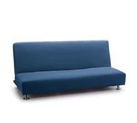 FAVERTI® Copridivano elasticizzato per divano letto a tre posti, modello reale, blu, copridivano per letto universale, protezione di qualità, in tessuto jacquard, in cotone