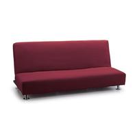FAVERTI® Copridivano elasticizzato per divano letto a tre posti, modello reale, bordeaux, copridivano per letto universale, protezione di qualità in tessuto jacquard al tatto di cotone