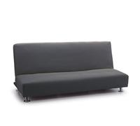 FAVERTI® Copridivano elasticizzato per divano letto a tre posti, modello reale, grigio, copridivano per letto universale, protezione di qualità in tessuto jacquard con tocco di cotone
