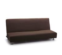 FAVERTI® Copridivano elasticizzato per divano letto a tre posti, modello reale, marrone, fodera per divano per letto universale, protezione di qualità in tessuto jacquard con tocco di cotone