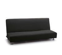 FAVERTI® Copridivano elasticizzato per divano letto a tre posti, modello reale, nero, copridivano per letto universale, protezione di qualità, in tessuto jacquard, in cotone