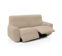 FAVERTI® Copridivano elasticizzato per divano relax con piedi insieme, reclinabile a due posti, da 135 a 210 cm, modello Reale, beige, copridivano pieghevole, protezione di qualità, tessuto jacquard